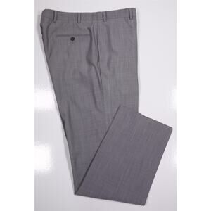 Brooks Brothers Madison Light Gray Wool Flat Front Dress Pants Trousers 36x32